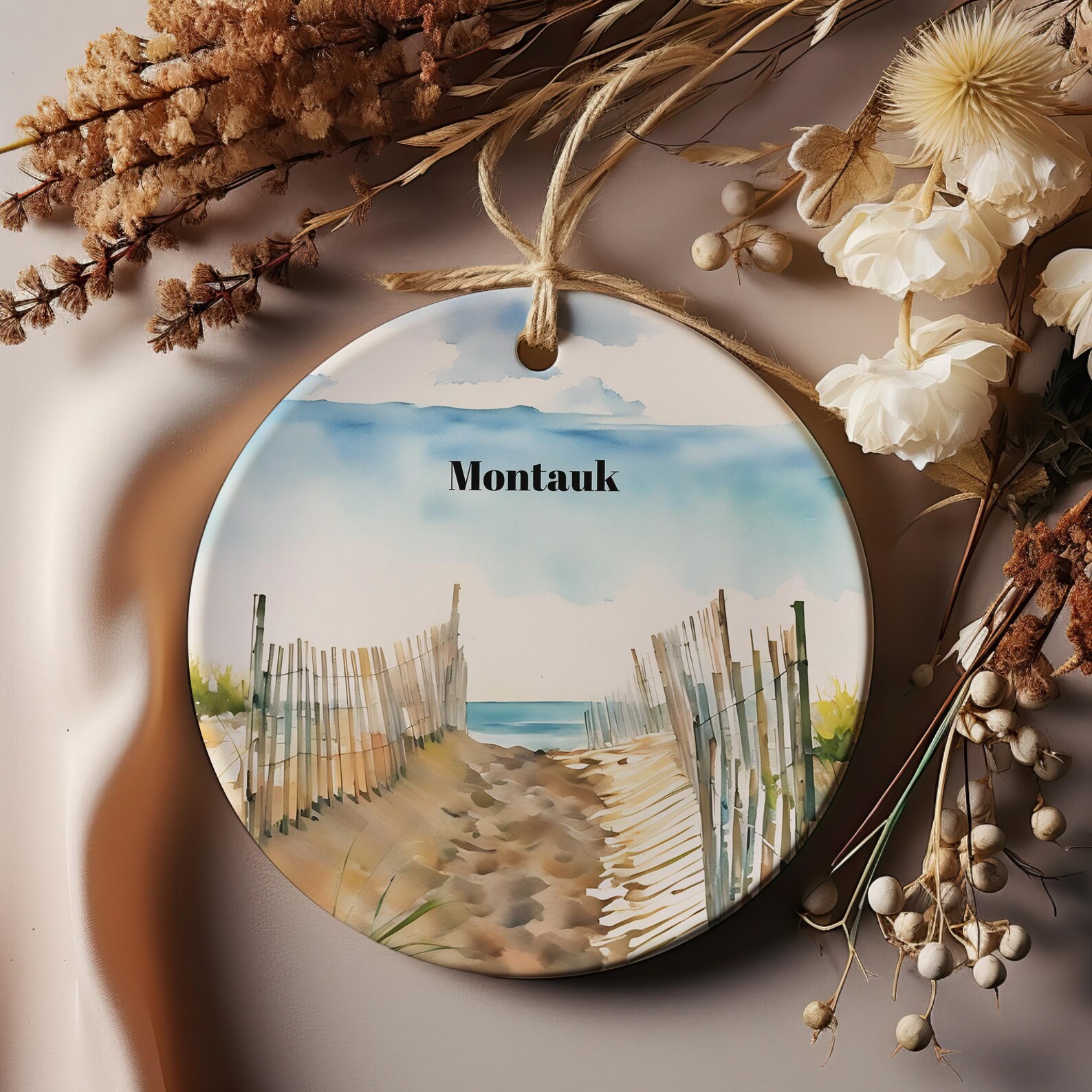 Montauk Christmas Ornament, Unique Montauk Christmas Gift, Long Island