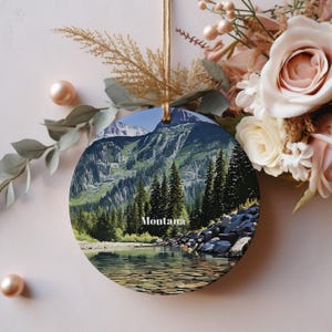 Montana Christmas Ornament, Unique Montana Christmas Gift, Montana Travel, Montana Souvenir, Gift Exchange, Gift Idea, Travel Gift Idea