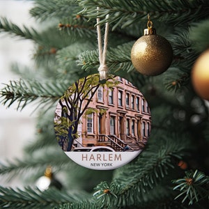 Harlem Ornament, Christmas Ornament, Harlem Gift, Christmas Gift, Harlem Christmas, Harlem, Harlem Travel, Christmas Travel, New York Travel