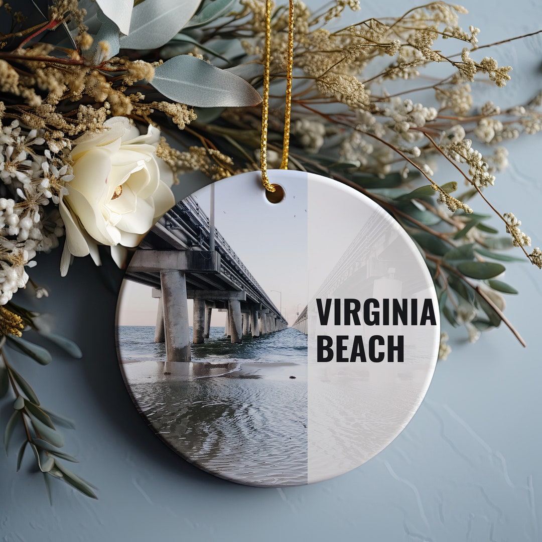 Virginia Beach Christmas Ornament, Christmas Gift, Virginia Beach Gift