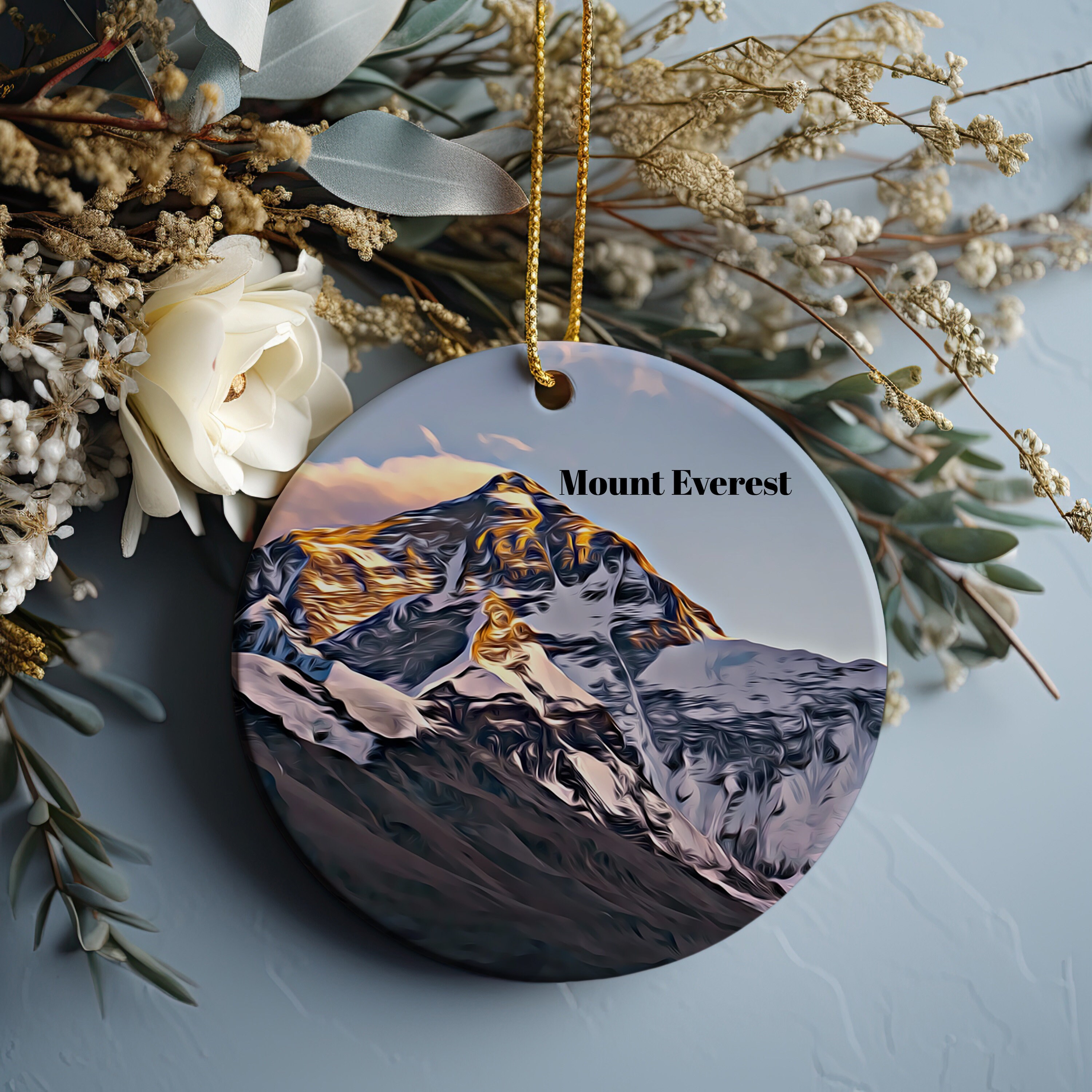 Mount Everest Ornament, Christmas Ornament, Mount Everest Gift