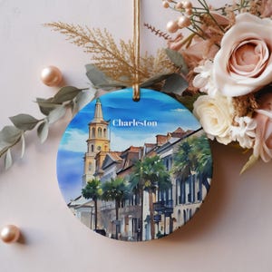 Charleston Ornament, Christmas Ornament, Charleston Gift, Travel Christmas Ornament, Christmas Decor, Charleston Souvenir, Charleston Travel