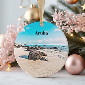 Aruba Ornament, Christmas Ornament, Aruba Gift, Christmas Gift, Aruba Christmas, Aruba, Aruba Travel, Christmas Travel,