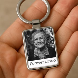 Custom Memorial Photo Keychain, Sympathy Gifts Loss of Mother, Personalized Loss of Loved One Gift, Condolence Remembrance Keepsake