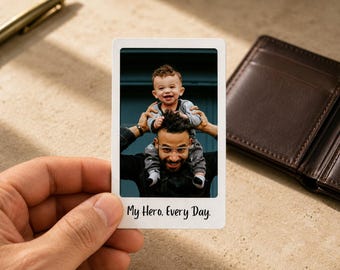 Personalized Photo Wallet Card for Dad, Father’s Day Gift from Kids