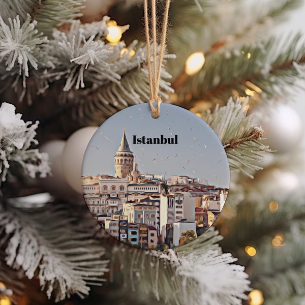 Istanbul Ornament, Christmas Ornament, Istanbul Gift, Christmas Gift, Christmas Decor, Istanbul Souvenir, Istanbul Travel, Travel Gift