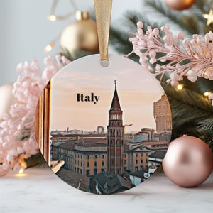 Italy Ornament, Christmas Travel Gift, Italy Gift, Italy Travel, Christmas Decor, Italy Souvenir, Travel Gift, Tree Ornaments