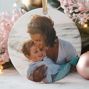Benutzerdefiniertes Foto Ornament, personalisierte Weihnachtsverzierung, Benutzerdefiniertes Foto, Fotogeschenk, Weihnachtsverzierungen, personalisiertes Weihnachtsgeschenk