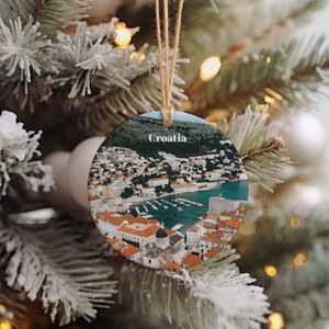 Croatia Ornament, Christmas Ornament, Croatia Gift, Christmas Gift, Christmas Decor, Croatia Souvenir, Croatia Travel, Travel Gift