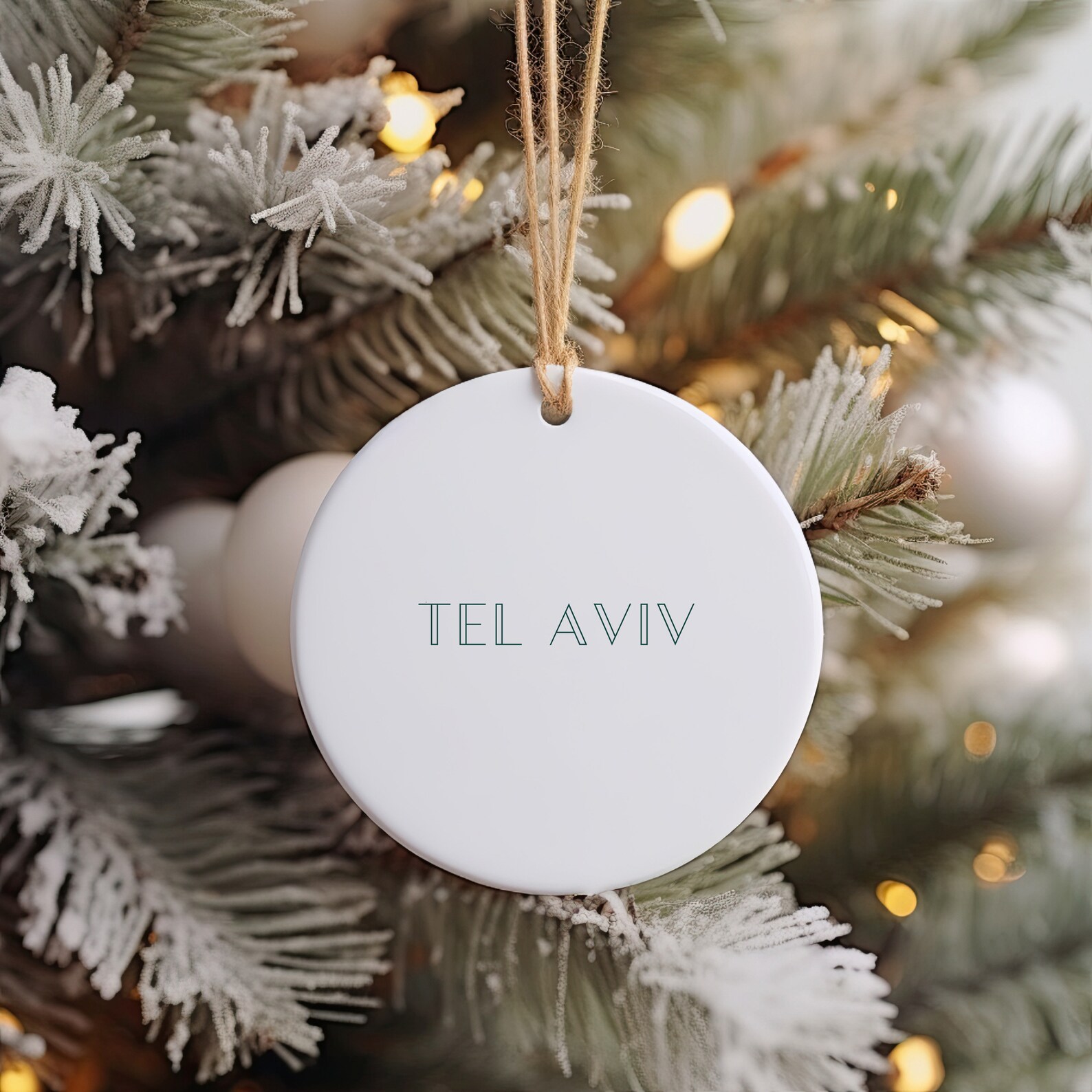 Tel Aviv Christmas Ornament, Christmas Gift, Tel Aviv Gift, Tel Aviv
