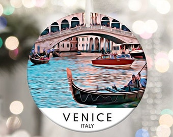Venice Italy Christmas Ornament, Travel Souvenir, Holiday Tree Decor