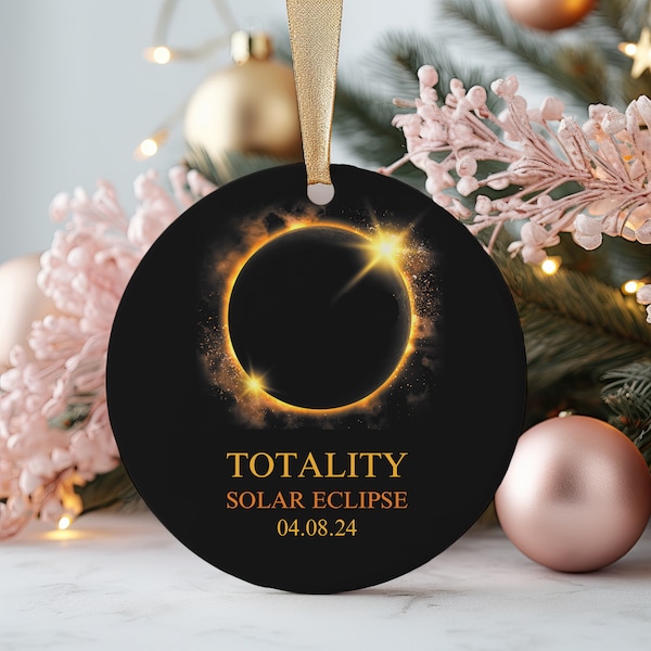 2024 Eclipse Keepsake, Path of totality, Solar Eclipse 2024 Ornament, Total Eclipse Ornament, Eclipse Keepsake, Solar Eclipse, April 8th