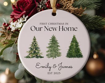 New Home Ornament, First Christmas Couple Ornament, New House Ornament, Personalized Housewarming Gift, Christmas Home Ornament With Names