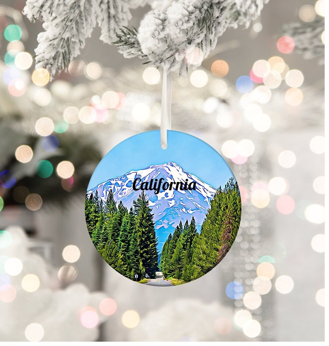 California Ornament, Tree Ornament, California Gift, Christmas Ornament ...