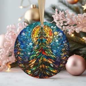 Christmas 2025 Ornament, Christmas Decoration, Holiday Gift Idea, Heirloom Keepsake, Round Ceramic, Gift Exchange, Gift Idea, Xmas Tree