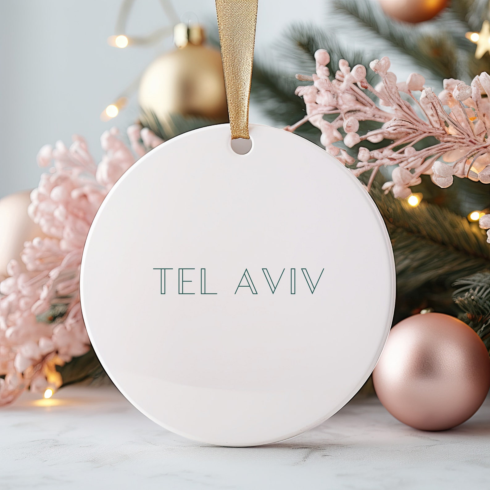 Tel Aviv Christmas Ornament, Christmas Gift, Tel Aviv Gift, Tel Aviv