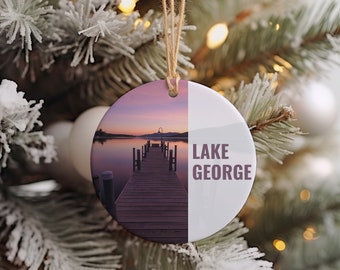 Lake George Ornament, Christmas Ornament, Lake George Gift, Christmas Gift, Lake George Christmas, Lake George, Lake George Travel