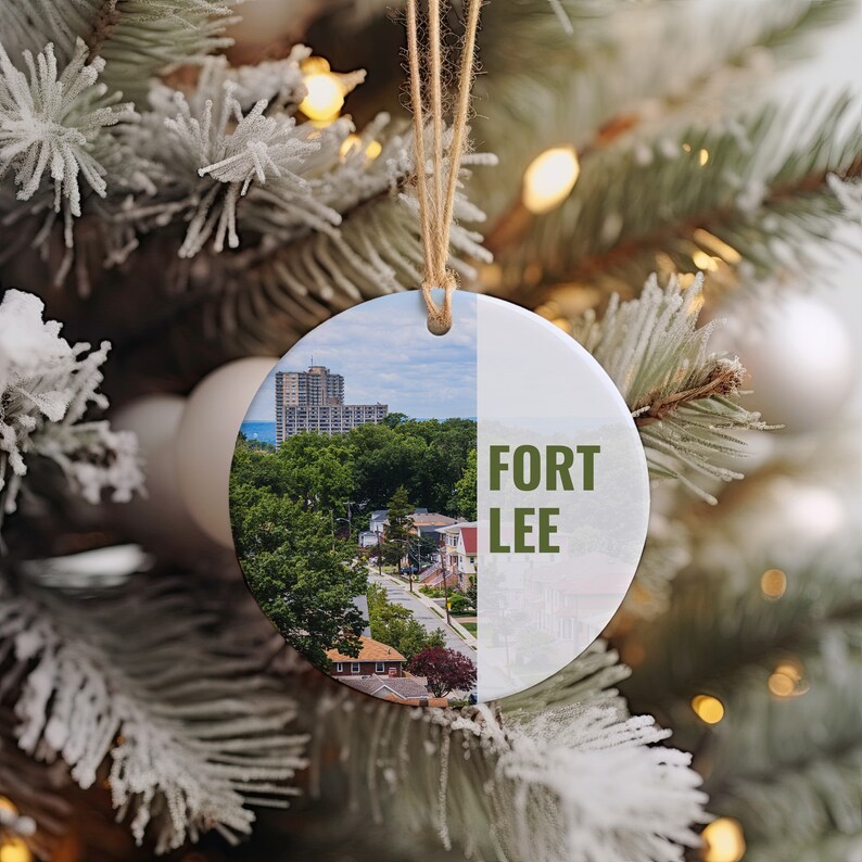 Fort Lee Ornament, Christmas Ornament, Fort Lee Gift, Christmas Gift, Fort Lee Christmas, Fort