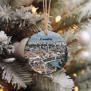 Croatia Ornament, Christmas Ornament, Croatia Gift, Christmas Gift, Christmas Decor, Croatia Souvenir, Croatia Travel, Travel Gift