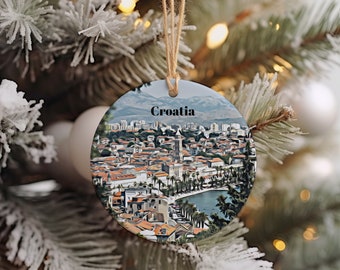 Adorno de Croacia, Adorno de Navidad, Regalo de Croacia, Regalo de Navidad, Decoración navideña, Recuerdo de Croacia, Viaje a Croacia, Regalo de viaje