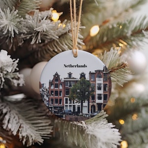 Netherlands Christmas Ornament, Christmas Gift, Netherlands Gift, Netherlands Travel, Christmas Decor, Netherlands Souvenir, Travel Gift