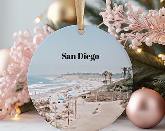 San Diego Ornament, Christmas Ornament, San Diego Gift, Christmas Gift, Christmas Decor, San Diego Souvenir, San Diego Travel, Travel Gift