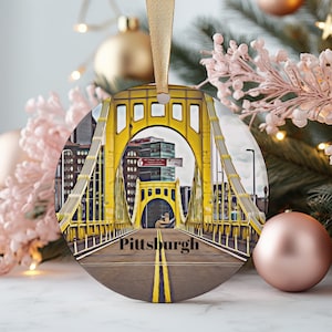 Pittsburgh Ornament, Christmas Ornament, Pittsburgh Gift, Christmas Gift, Pittsburgh Christmas, Pittsburgh, Pittsburgh Travel