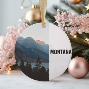 Montana Ornament, Christmas Ornament, Montana Gift, Christmas Gift, Christmas Decor, Montana Souvenir, Montana Travel, Travel Gift