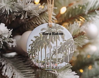 Boca Raton Ornament, Christmas Ornament, Boca Raton Gift, Christmas Gift, Boca Raton Christmas, Boca Raton, Boca Raton Travel