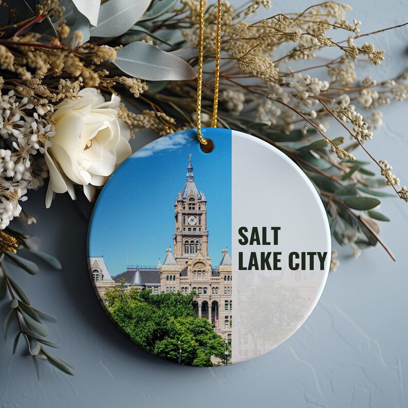 Salt Lake City Christmas Ornament, Christmas Gift, Salt Lake City Gift