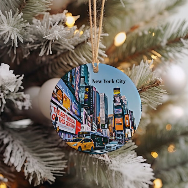 New York City Christmas Ornament, Christmas Gift, New York City Gift, New York City Travel, Christmas Decor, New York City Souvenir