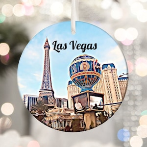 Las Vegas Ornament, Christmas Ornament, Las Vegas Christmas, Christmas Gift, Las Vegas Gift, Tree Ornament, Housewarming Gift, Holiday Gift