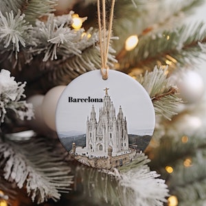 Barcelona Ornament, Christmas Ornament, Barcelona Gift, Christmas Gift, Barcelona Christmas, Barcelona, Barcelona Travel, Christmas Travel