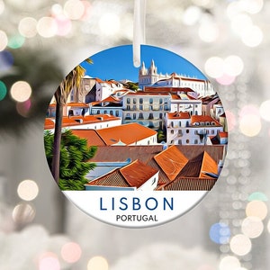 Lisbon Ornament, Christmas Ornament, Lisbon Gift, Christmas Gift, Lisbon Christmas, Lisbon, Lisbon Travel, Lisbon Souvenir, Christmas Decor