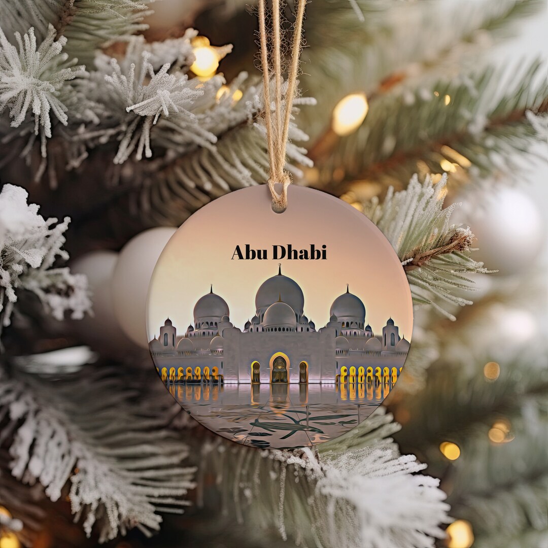 Abu Dhabi Ornament, Christmas Ornament, Abu Dhabi Gift, Christmas Gift