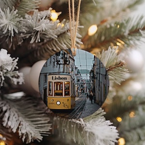 Lisbon Ornament, Christmas Ornament, Lisbon Gift, Christmas Gift, Lisbon Christmas, Lisbon, Lisbon Travel, Christmas Travel, Christmas Decor