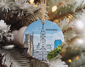 Philadelphia Ornament, Christmas Ornament, Philadelphia Gift, Christmas Gift, Philadelphia Christmas, Philadelphia, Philadelphia Travel