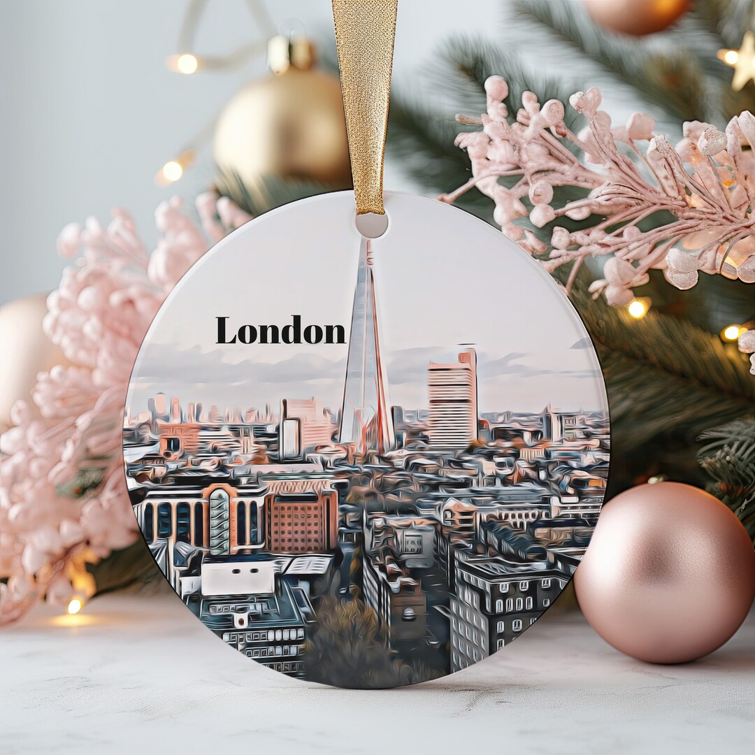 London Ornament, Christmas London Gift, Christmas Travel Gift