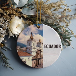 Ecuador Ornament, Christmas Ornament, Ecuador Gift, Christmas Gift, Christmas Decor, Ecuador Souvenir, Ecuador Travel, Travel Gift