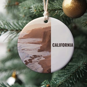 California Ornament, Christmas California Gift, Christmas Gift, Christmas Decor, California Souvenir, California Travel