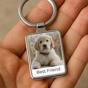 Custom Pet Portrait Keychain, Personalized Dog or Cat Photo Gift, Pet Memorial Keepsake, Gift for Pet Lovers, Christmas Gift, Birthday Gift
