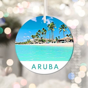 Aruba Ornament, Aruba Gift, Christmas Ornament, Aruba Christmas, Tree Ornament, Christmas Gift, Housewarming Gift, Aruba Travel, Travel Gift