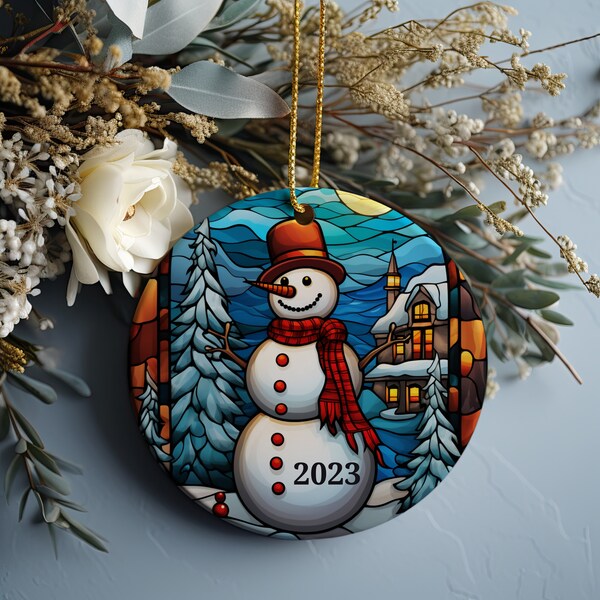 Snowman Christmas 2023 Ornament, Christmas Decoration, Holiday Gift Idea, Heirloom Keepsake, Gift Exchange, Gift Idea, Xmas Tree, Xmas Gifts