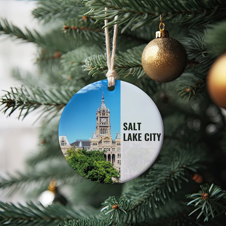 Salt Lake City Christmas Ornament, Christmas Gift, Salt Lake City Gift