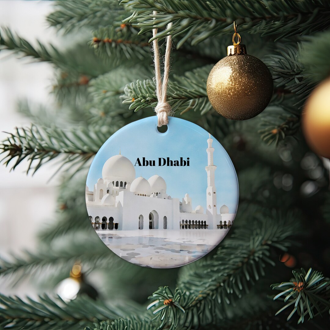 Abu Dhabi Ornament, Christmas Ornament, Abu Dhabi Gift, Christmas Gift