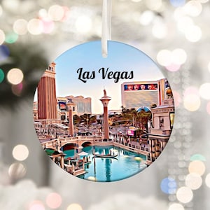 Las Vegas Ornament, Christmas Ornament, Las Vegas Gift, Christmas Gift, Las Vegas Souvenir, Las Vegas Christmas, Tree Ornament, Travel Gift