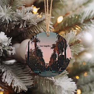 Los Angeles Ornament, Christmas Ornament, Los Angeles Gift, Christmas Gift, Los Angeles Christmas, Los Angeles, Los Angeles Travel