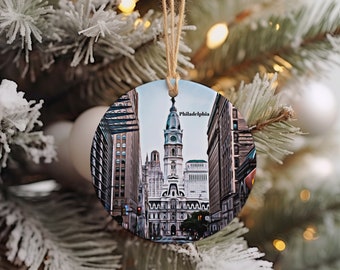 Philadelphia Christmas Ornament, Christmas Gift, Philadelphia Gift, Philadelphia Travel, Christmas Decor, Philadelphia Souvenir, Travel Gift