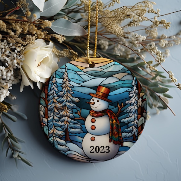 Snowman Christmas Ornament, Christmas Decoration, Holiday Gift Idea, Heirloom Keepsake, Christmas Tree, Gift Exchange, Gift Idea, Xmas Tree