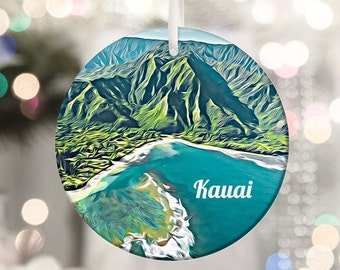 Kauai Ornament, Christmas Ornament, Kauai Christmas, Christmas Gift, Kauai Gift, Kauai Souvenir, Tree Ornament, Home Decor Ornament, Kauai